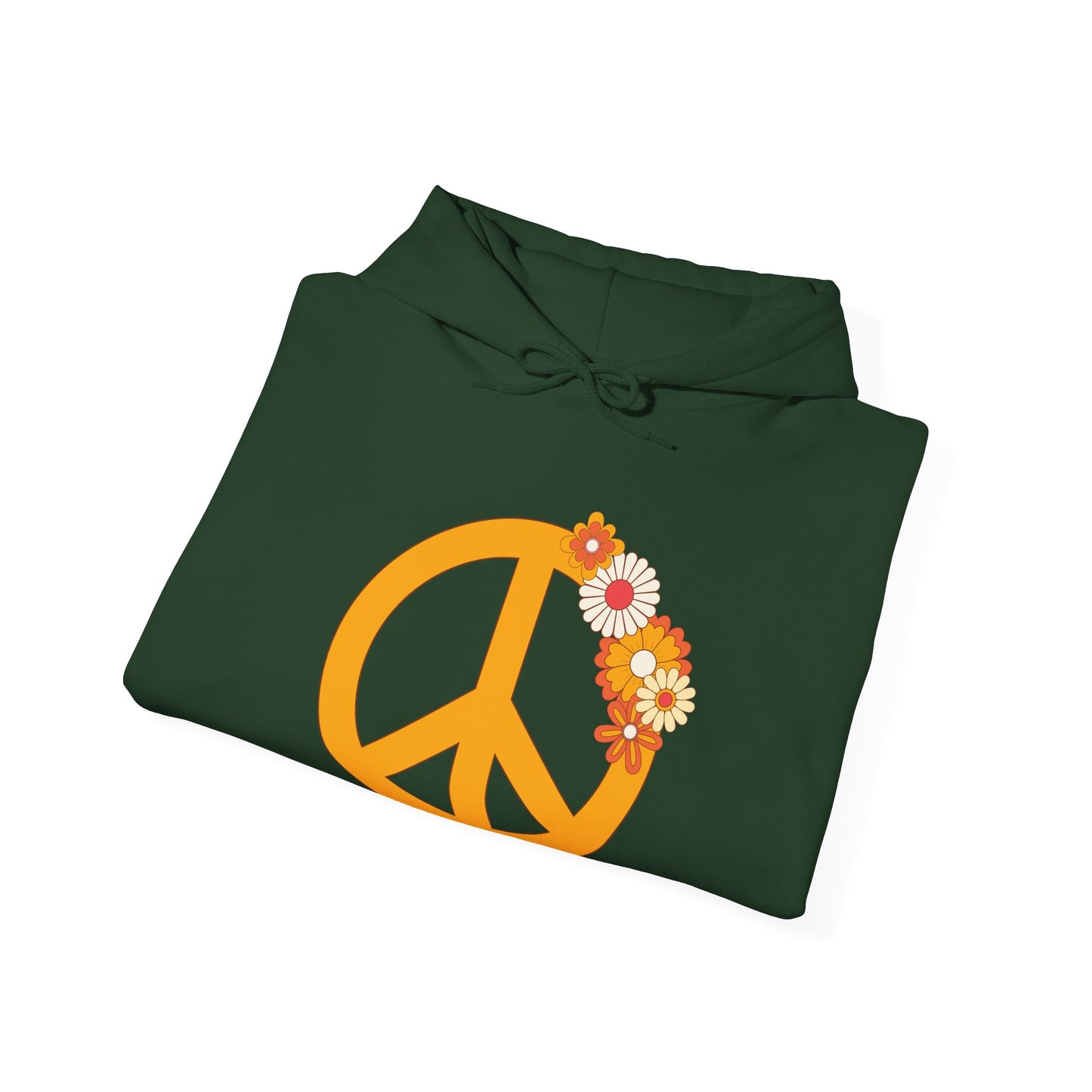 Peace Sign with Flowers Hoodie