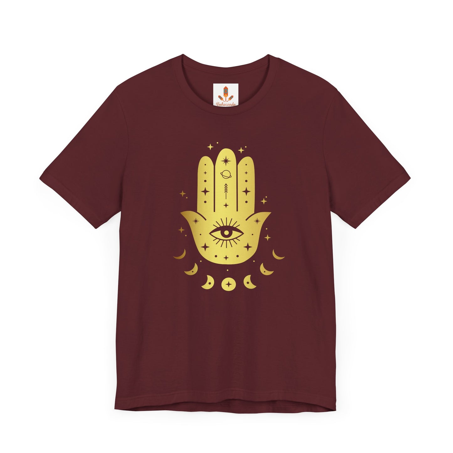 Golden Hamsa Hand with Eye T-shirt