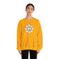 Yellow Peace Sign in a Flower Sweatshirt