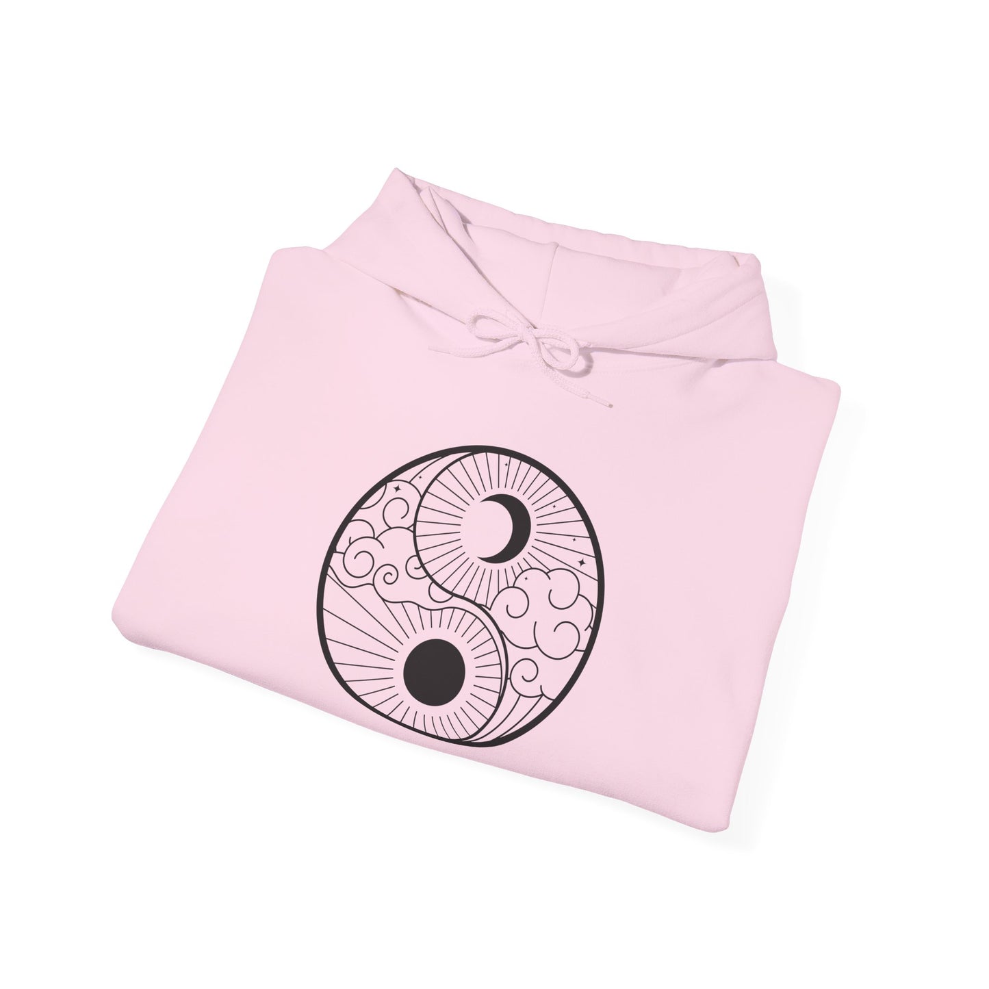 Yin Yang Sun and Moon Design Hoodie