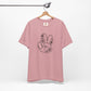 Black Peace Hand Sign with Flowers T-shirt