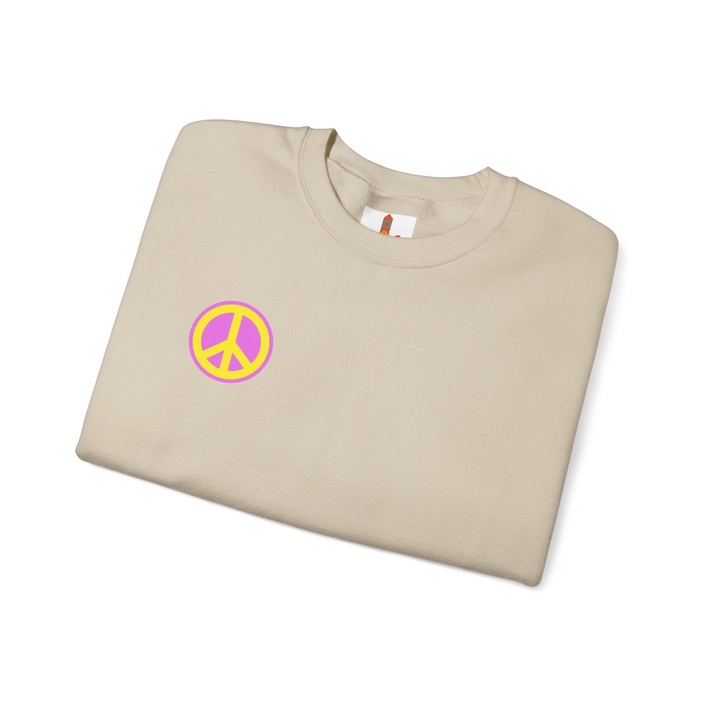 Yellow and Purple Peace Sign Sweatshirt