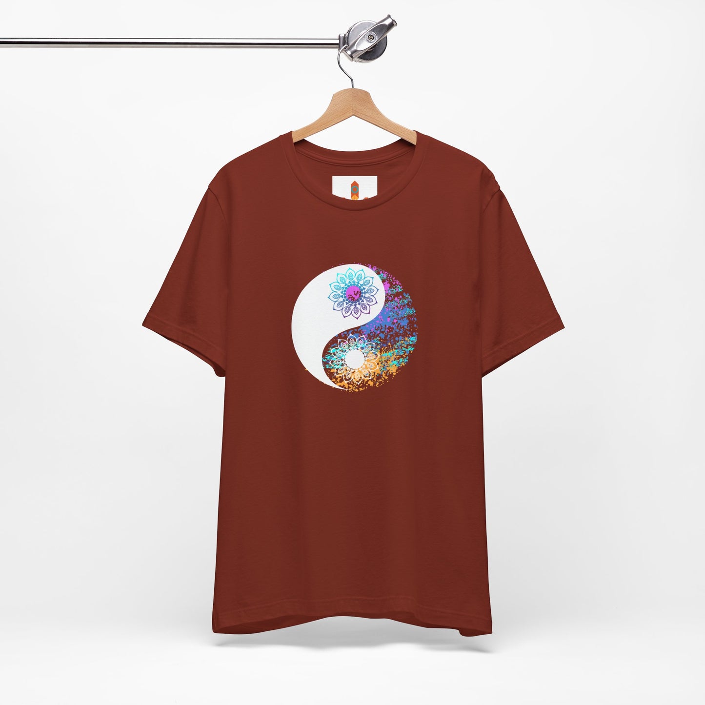 Colorful Lotus Yin Yang T-shirt