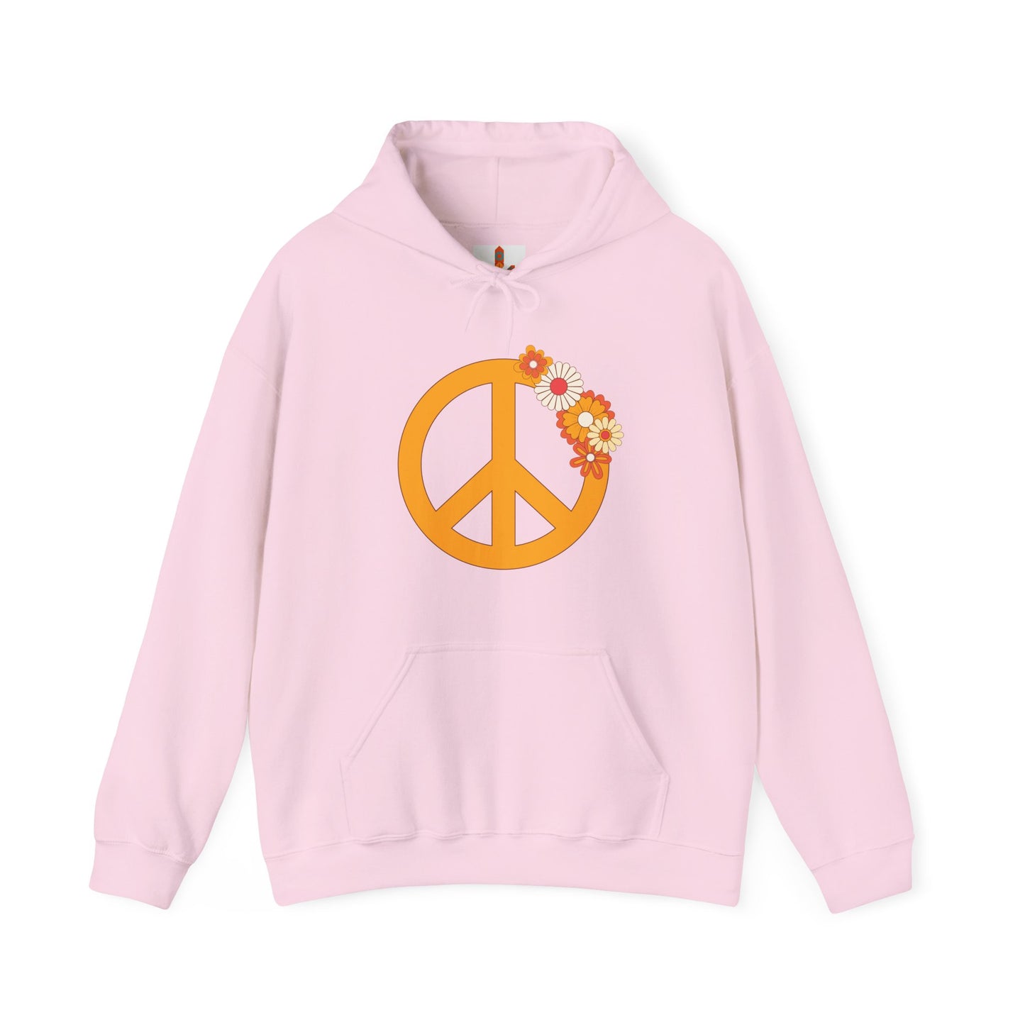 Peace Sign with Flowers Hoodie
