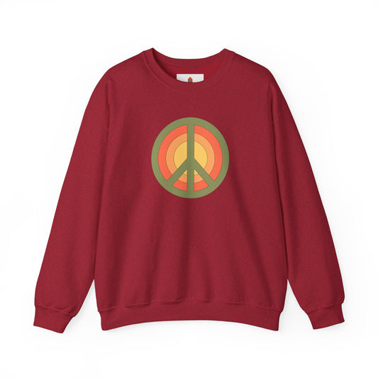 Retro Peace Sign Design Sweatshirt