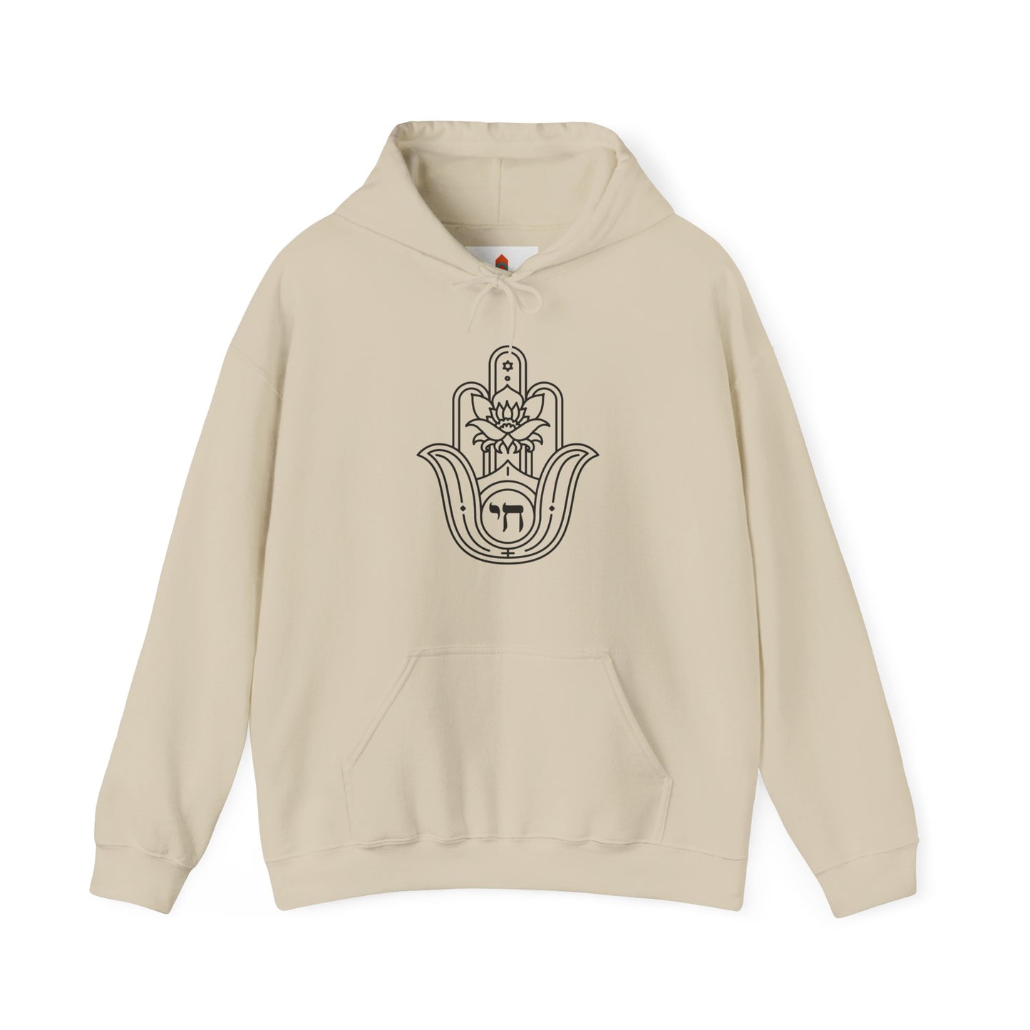 Hamsa Hand with Lotus Design Hoodie