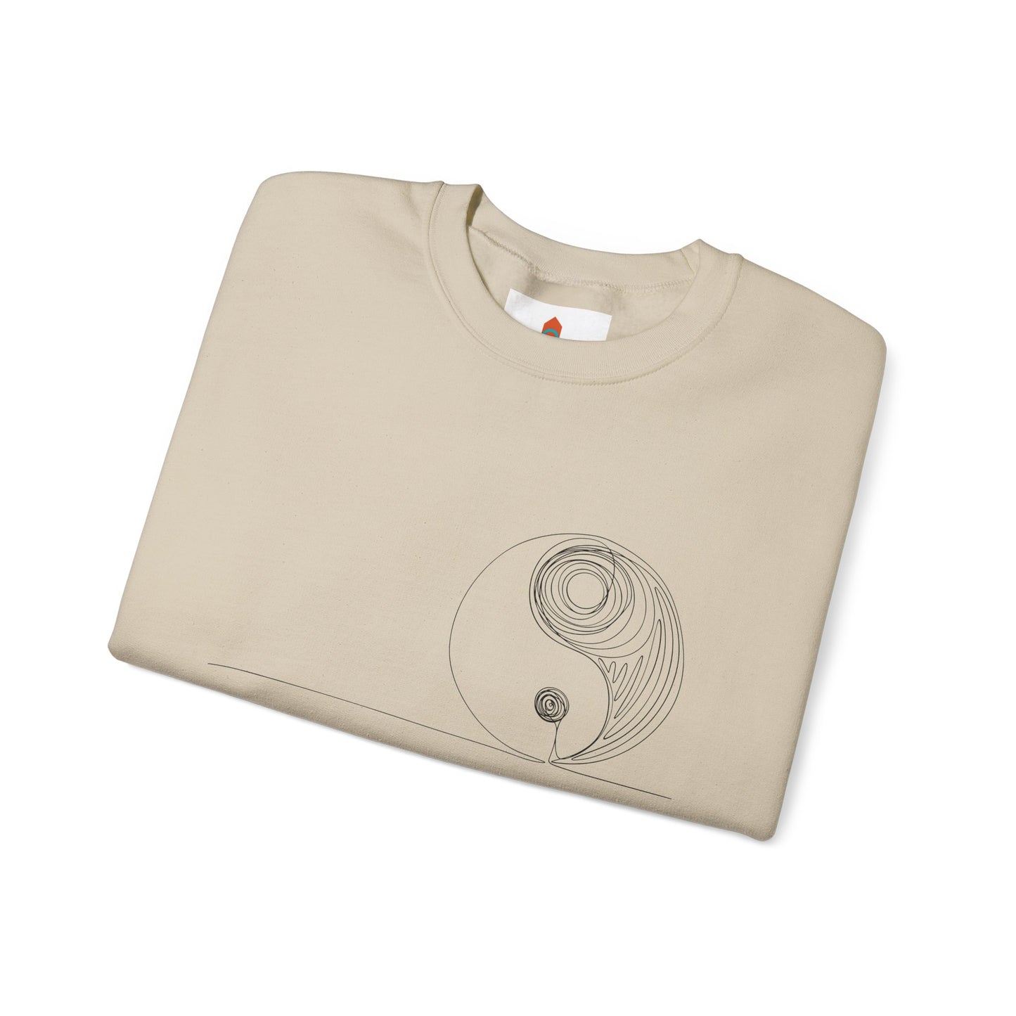 Minimalistic Yin Yang Drawing Sweatshirt