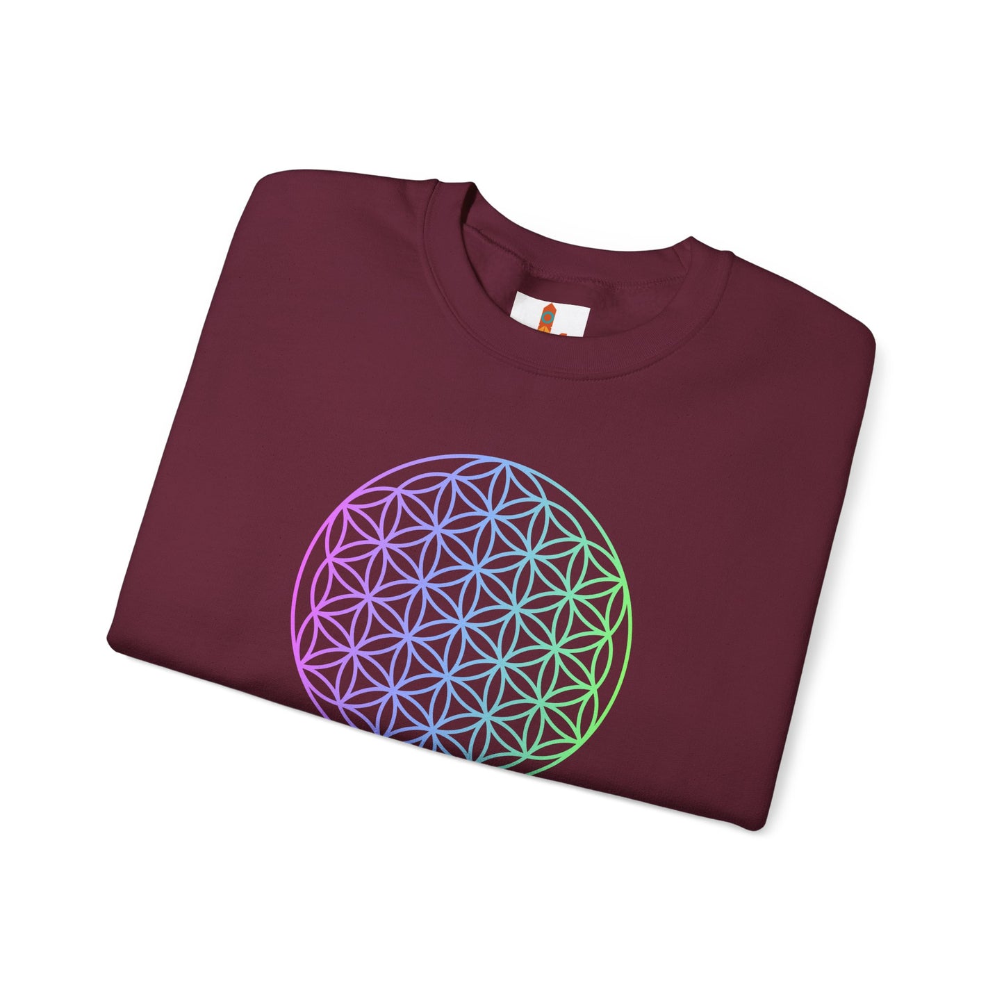 Blue and Green Flower of Life Sweatshirt