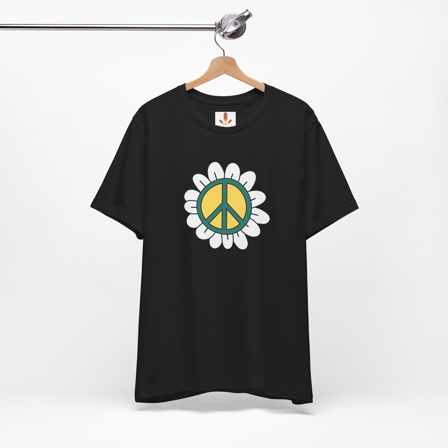Peace Sign in White Flower T-shirt