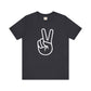 White Simple Peace Hand Sign T-shirt