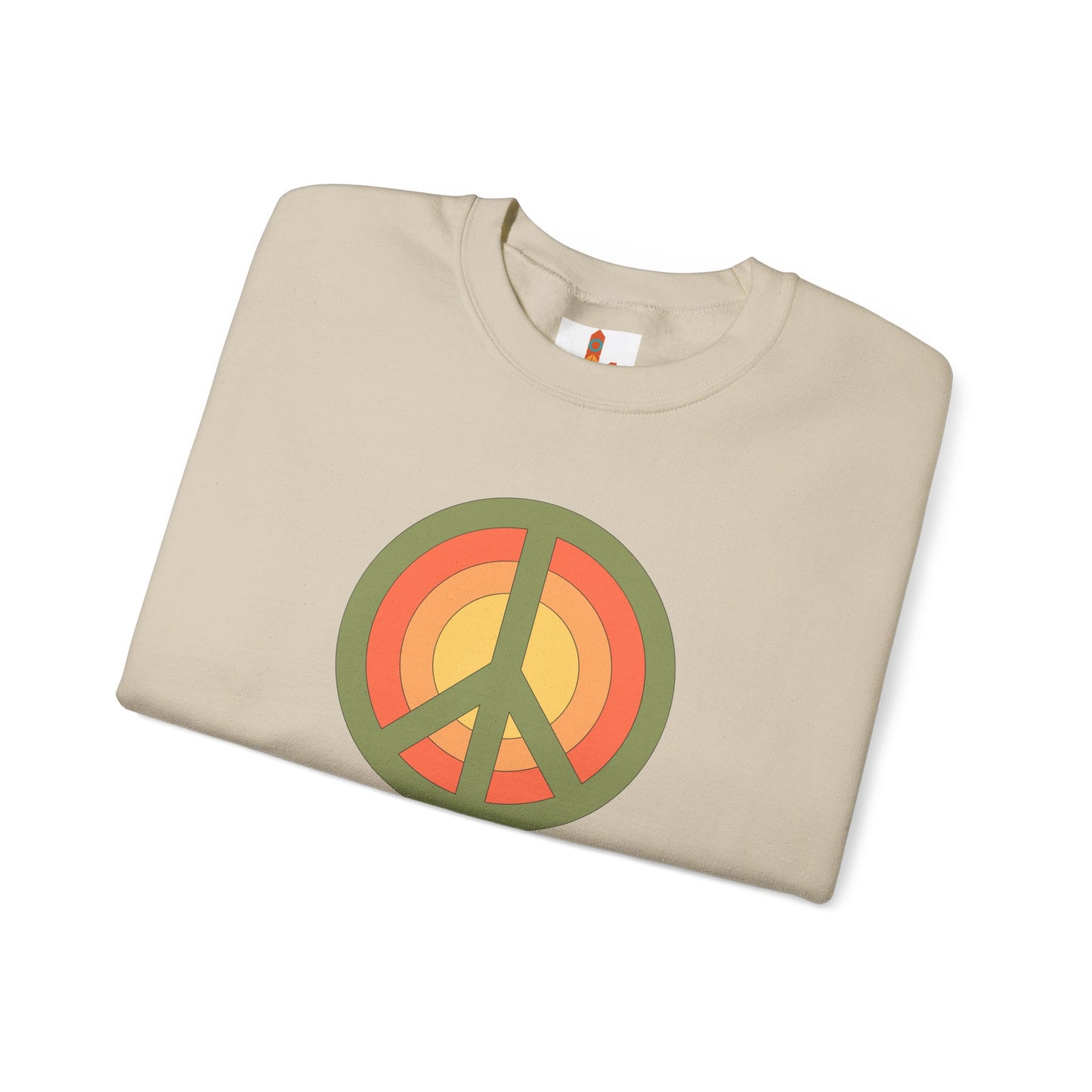 Retro Peace Sign Design Sweatshirt