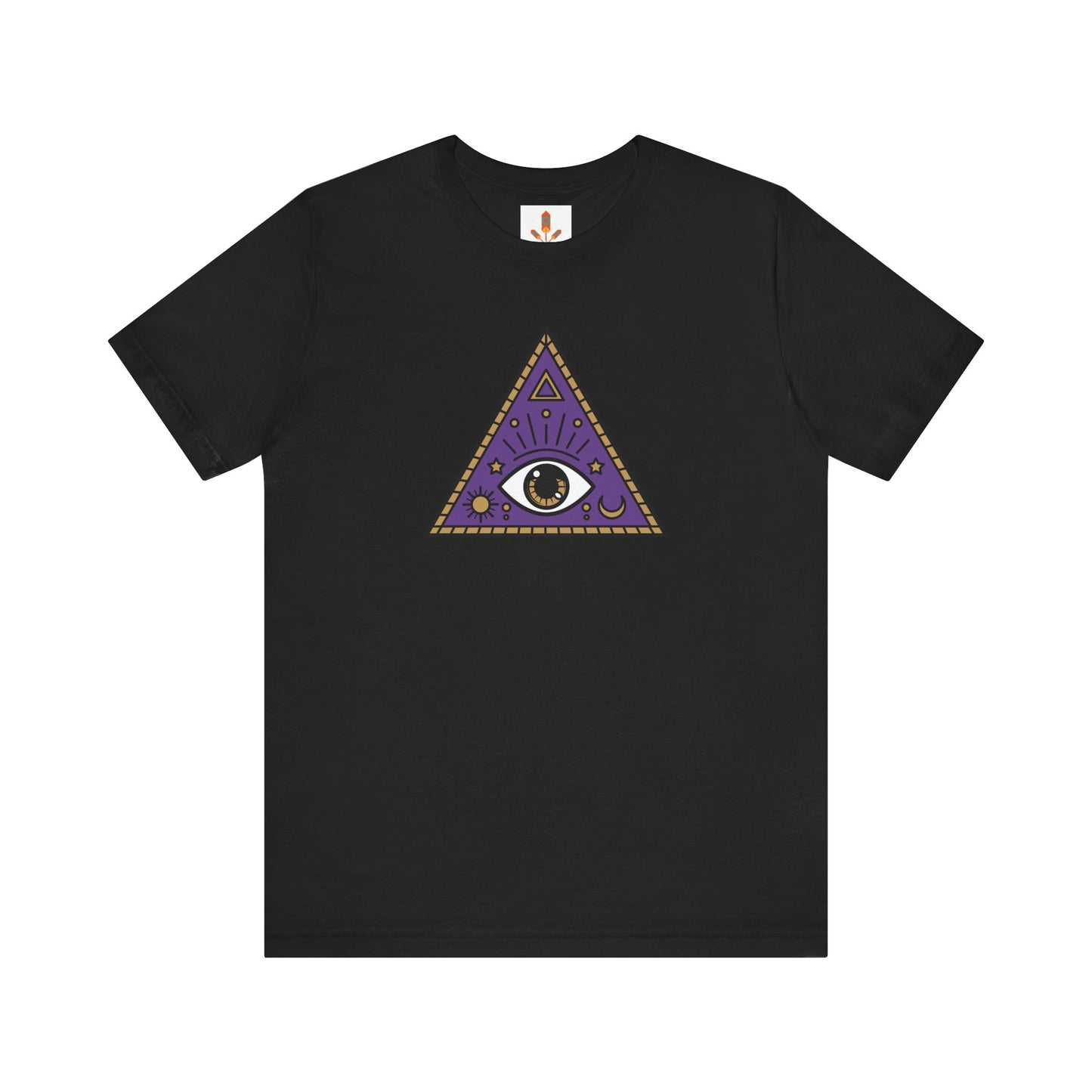 White Evil Eye and Pyramid T-shirt