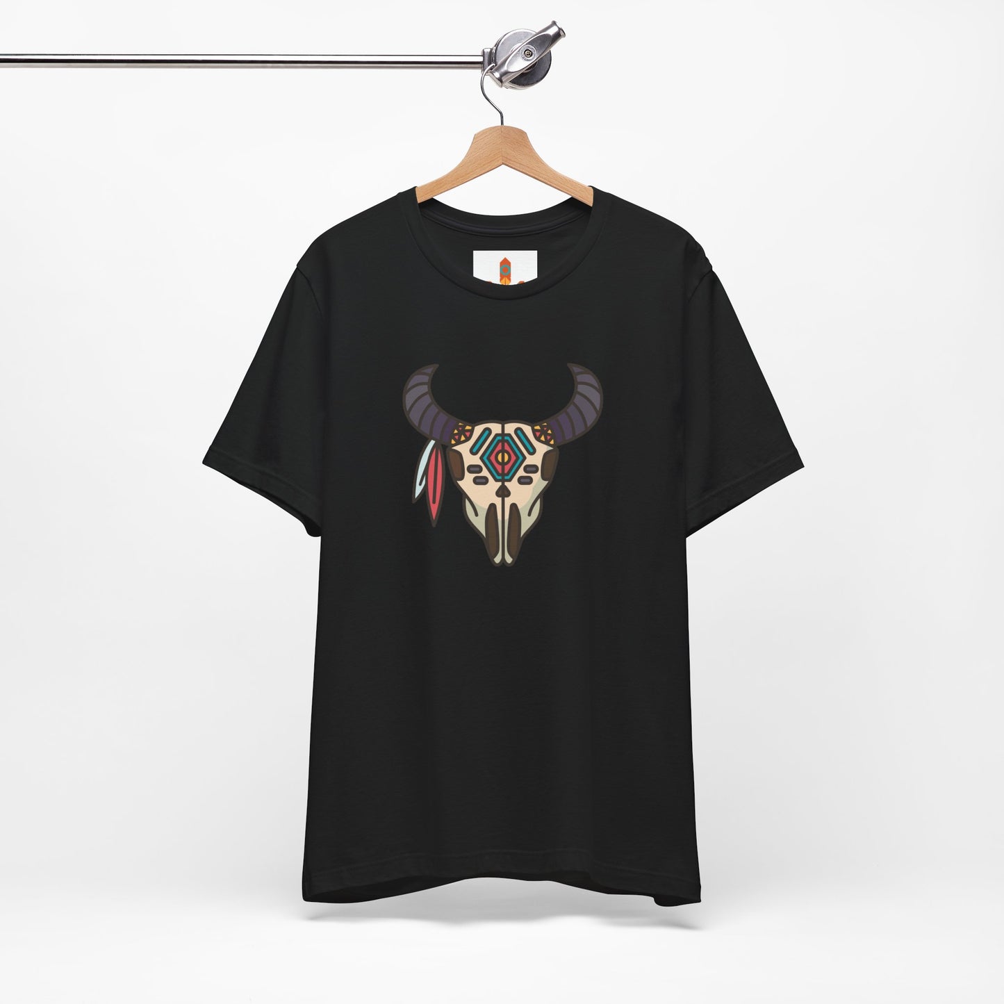 Buffalo Skull with Native Patterns T-shirt