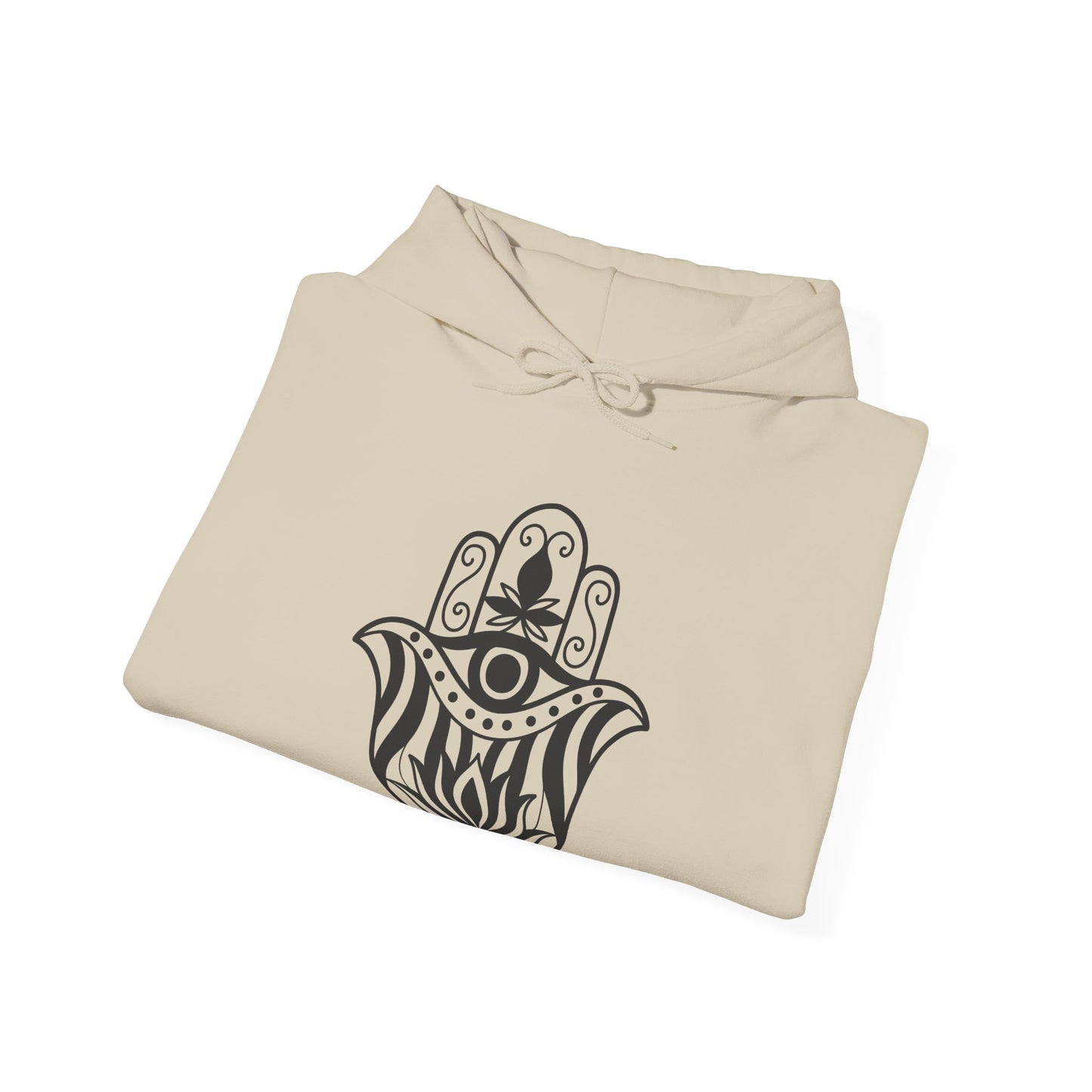 Hamsa Lotus Art Hoodie