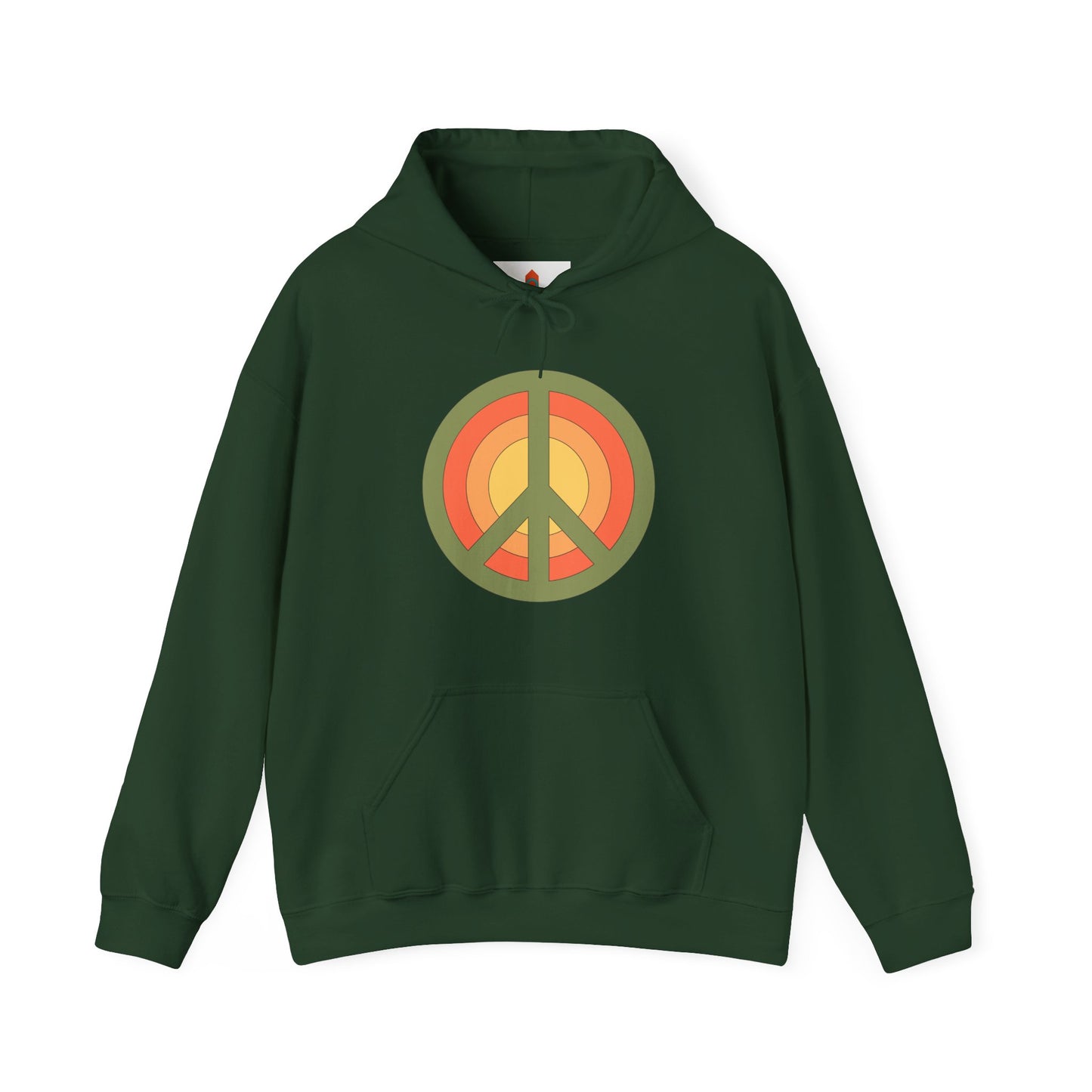 Retro Peace Sign Design Hoodie