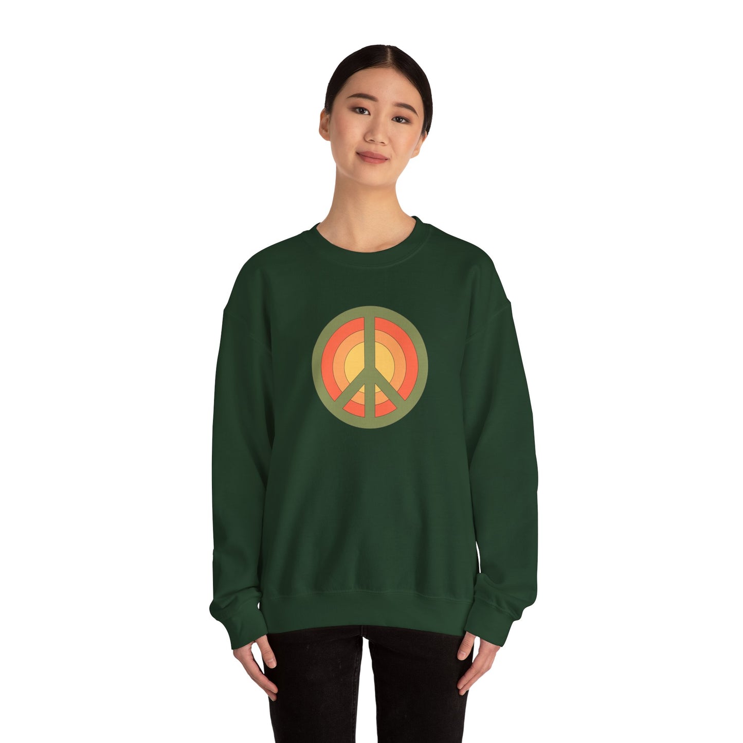 Retro Peace Sign Design Sweatshirt