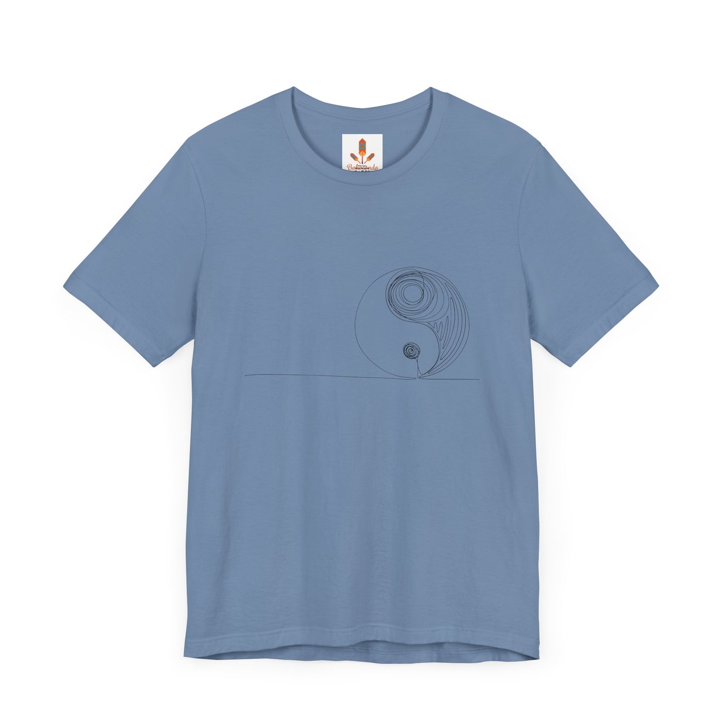 Minimalistic Yin Yang Drawing T-shirt