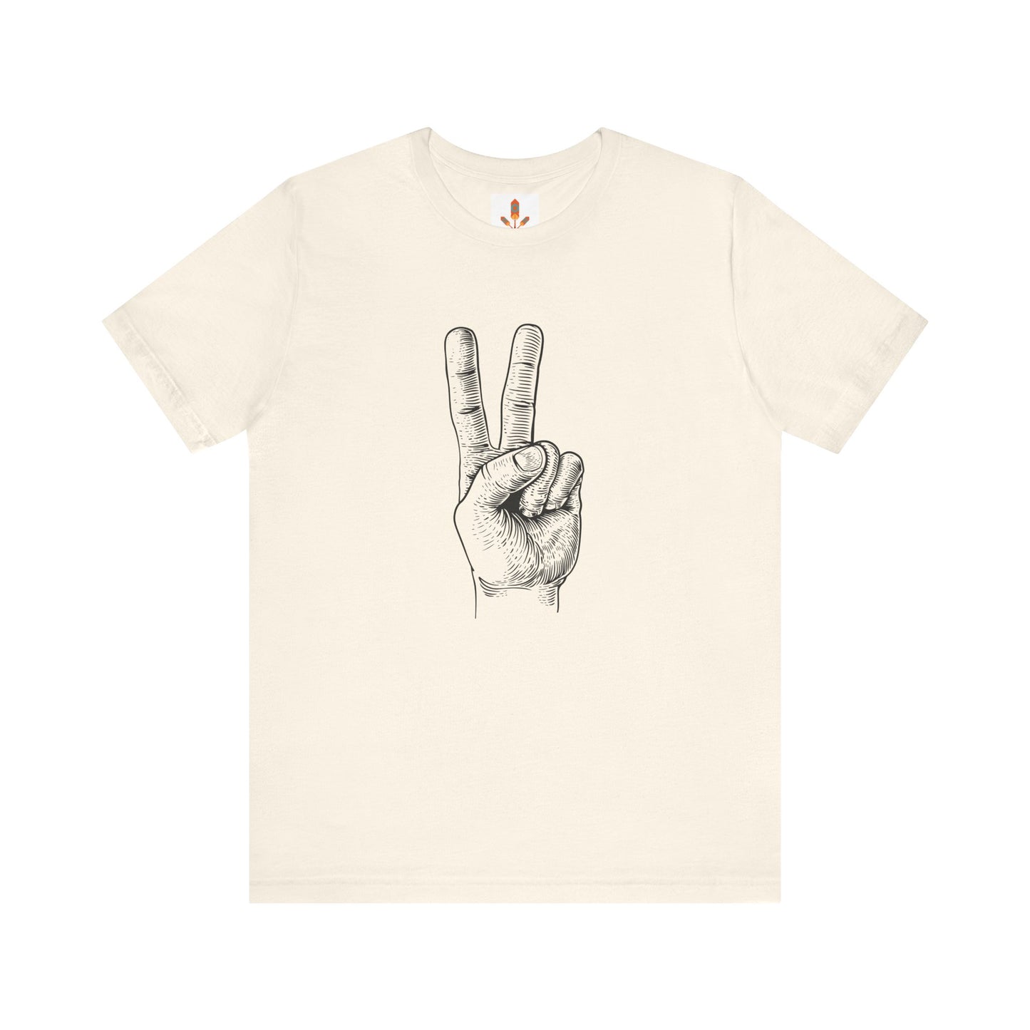 Peace Hand Sign Drawing T-shirt