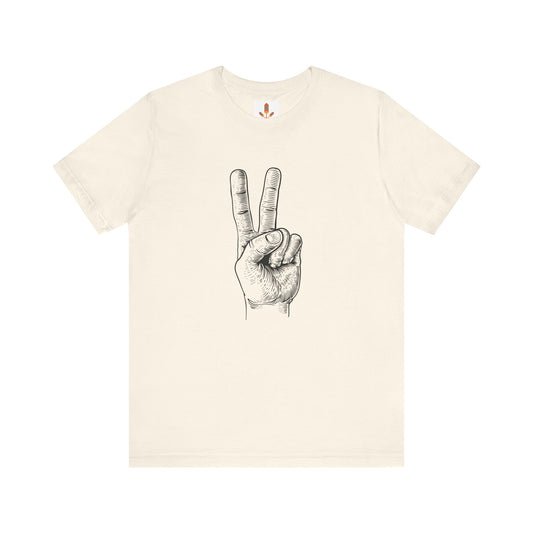 Peace Hand Sign Drawing T-shirt