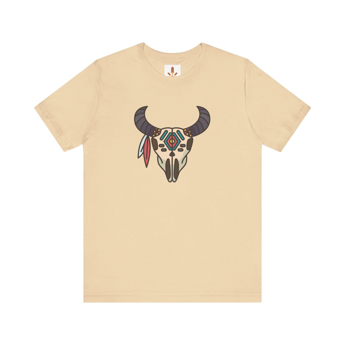 Buffalo Skull with Native Patterns T-shirt