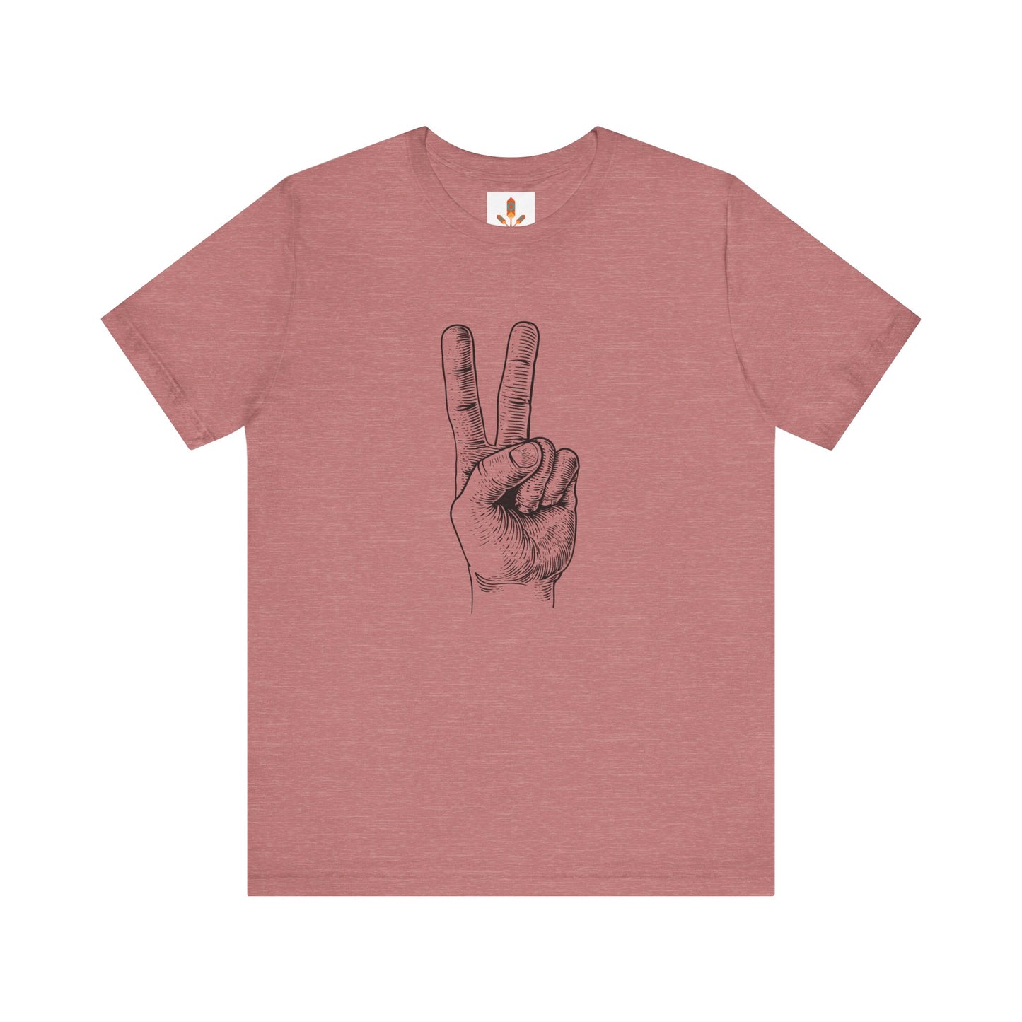 Peace Hand Sign Drawing T-shirt