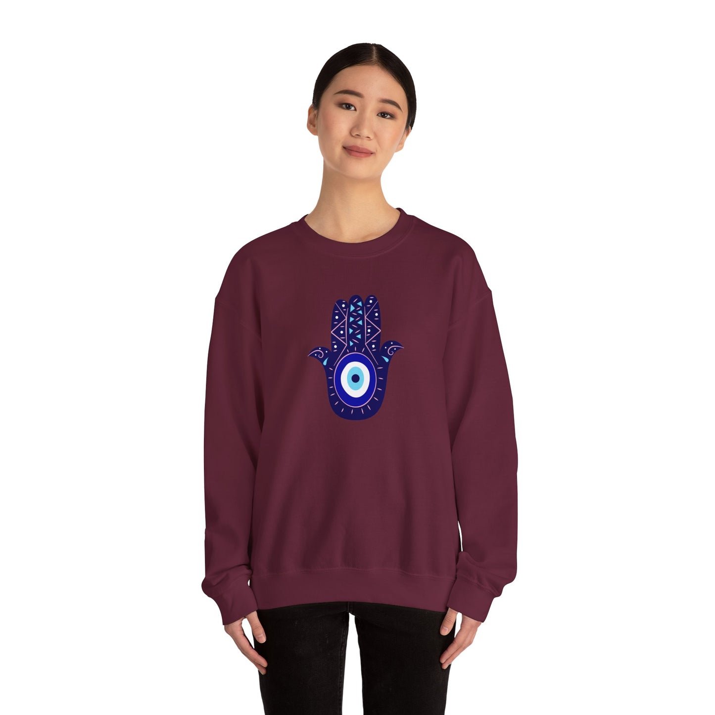 Blue Hamsa Hand Sweatshirt