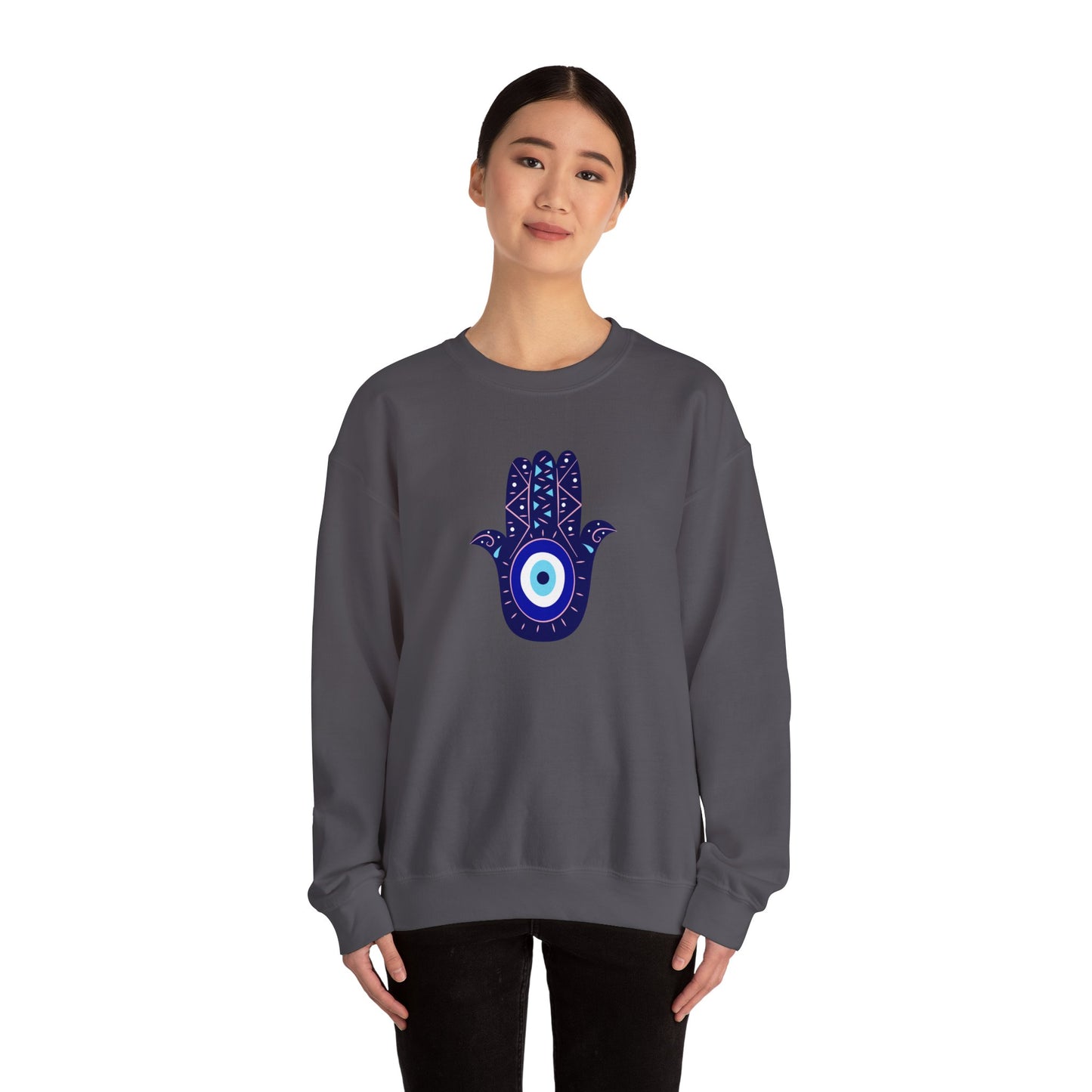 Blue Hamsa Hand Sweatshirt