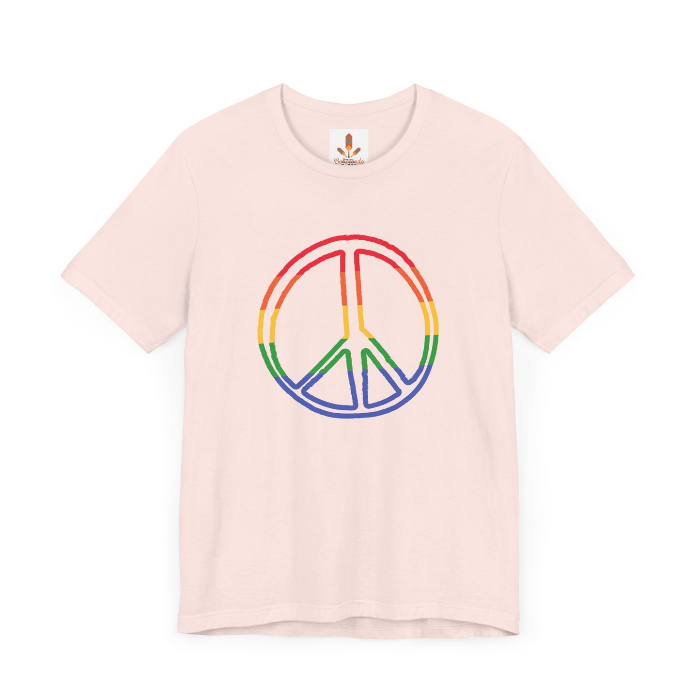 Drawing of Rainbow Peace Sign T-shirt