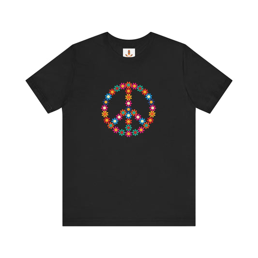 Peace Sign made of Flowers T-shirt