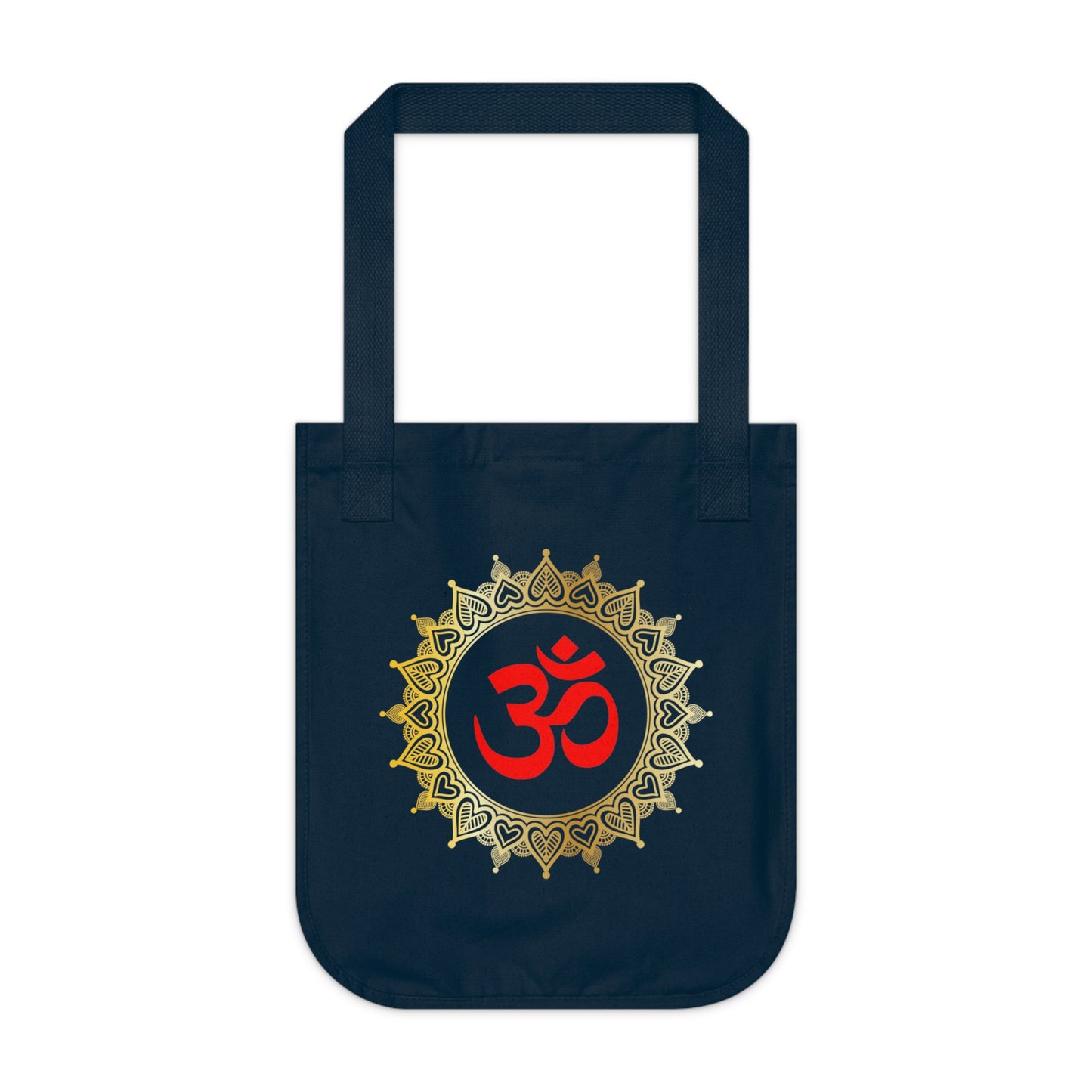 Golden Mandala Om Organic Canvas Tote Bag