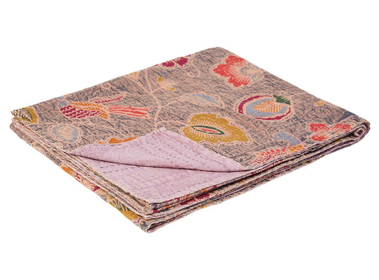 Multicolored Eclectic Bohemian Kantha Throw