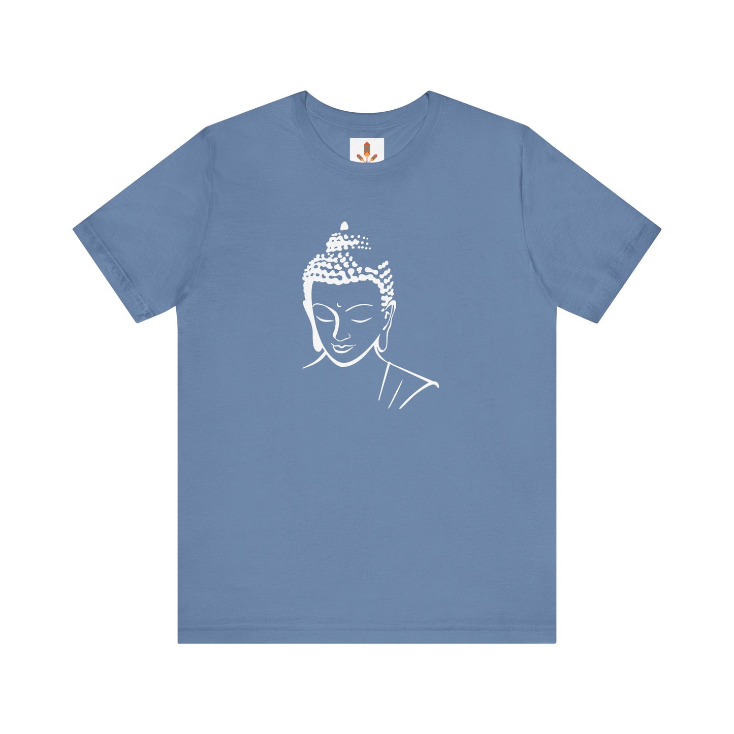 White Buddha Design T-shirt