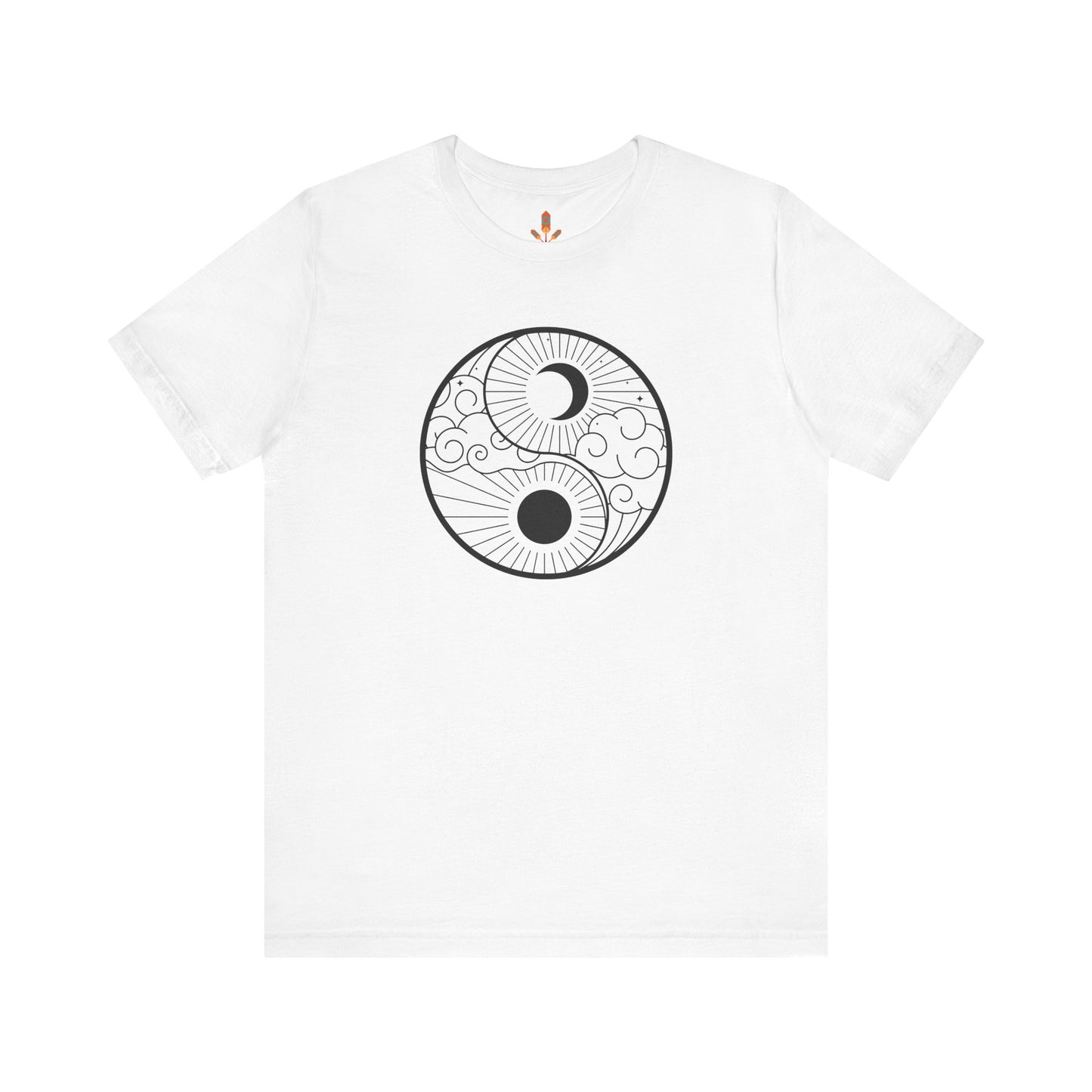 Yin Yang Sun and Moon Design T-shirt