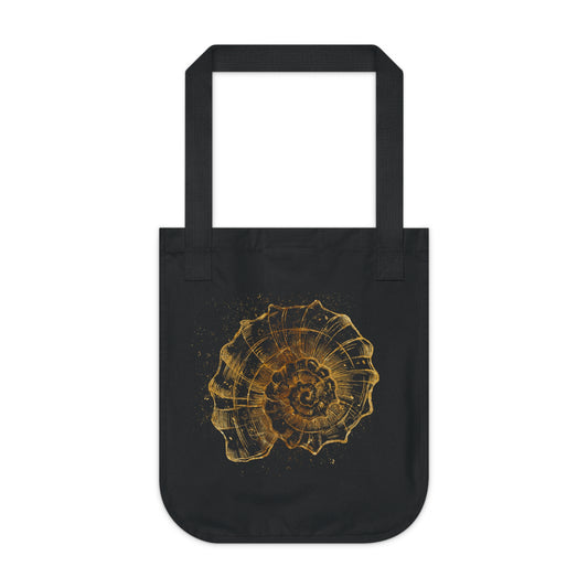 Spiral of Life Shell Organic Canvas Tote Bag