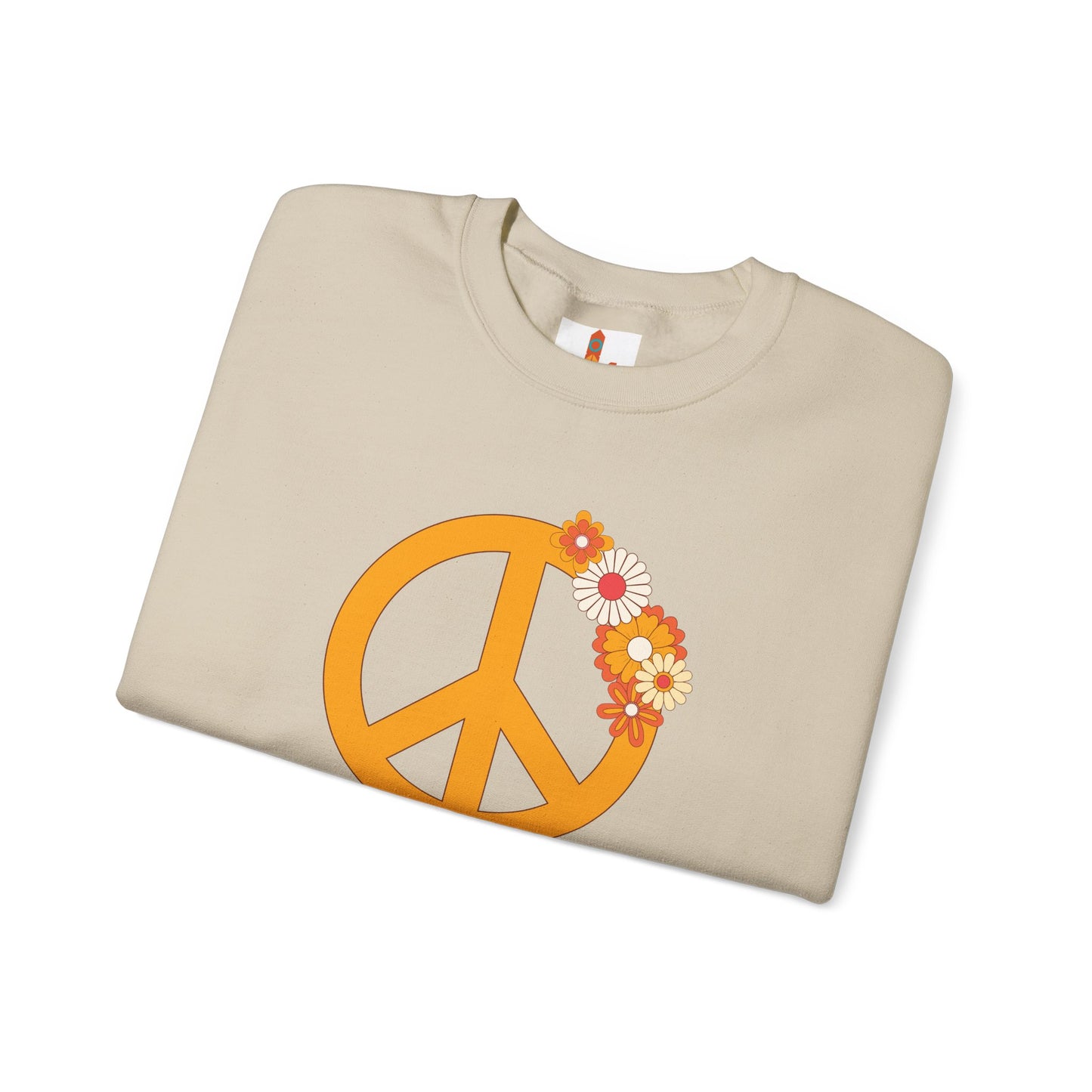 Peace Sign with Flowers Sweatshirt