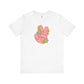 Peace Hand Sign with Flowers T-shirt
