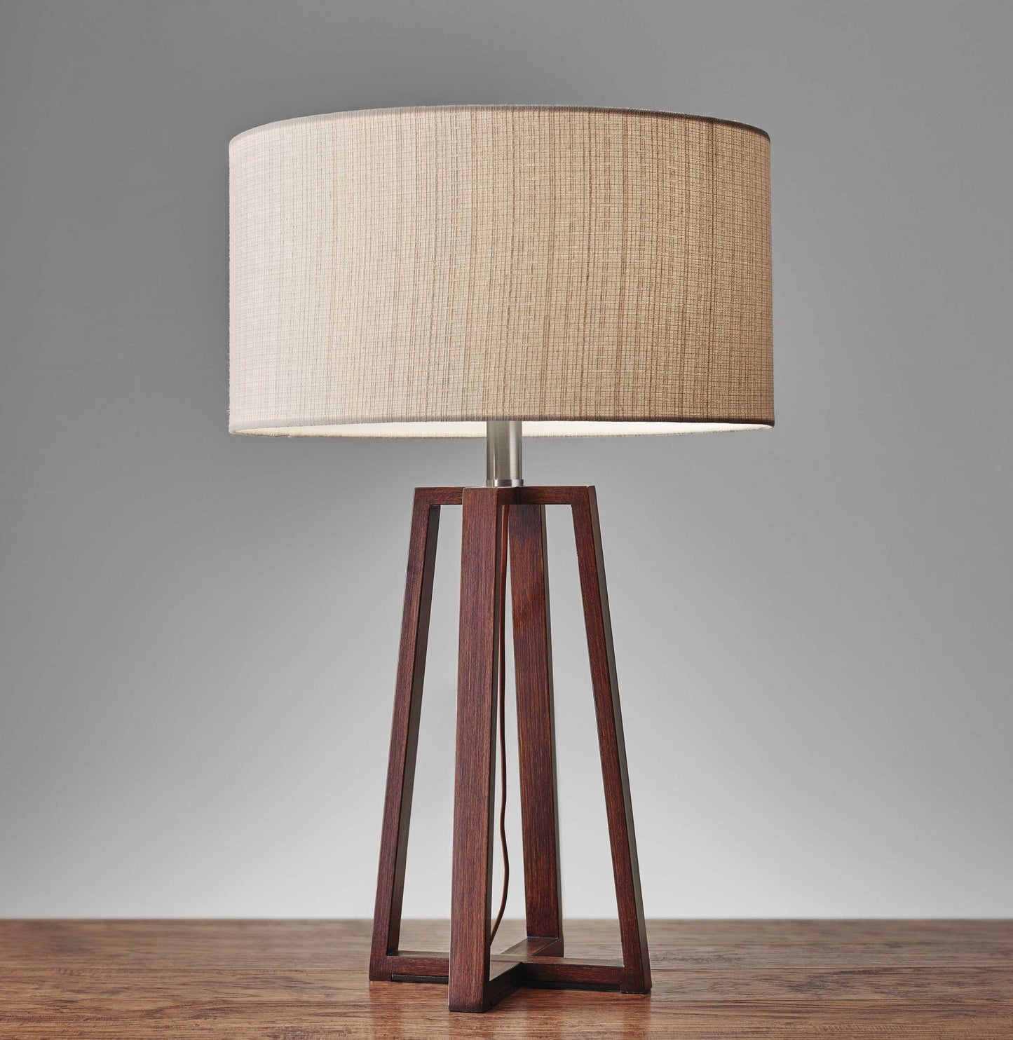 Bohemian-Inspired Walnut Table Lamp