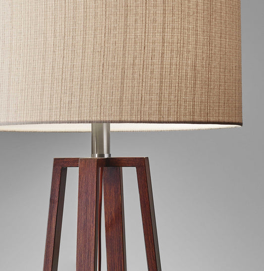 Bohemian-Inspired Walnut Table Lamp