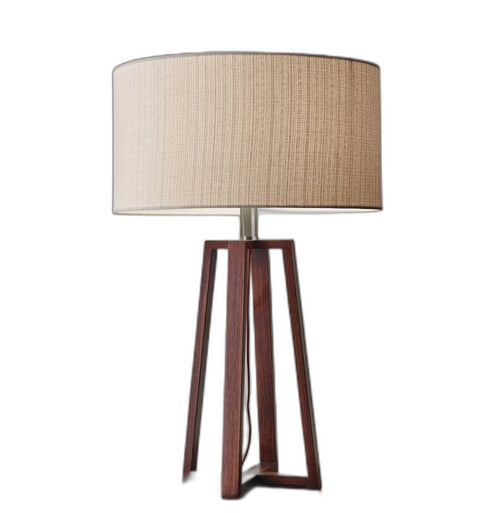 Bohemian-Inspired Walnut Table Lamp