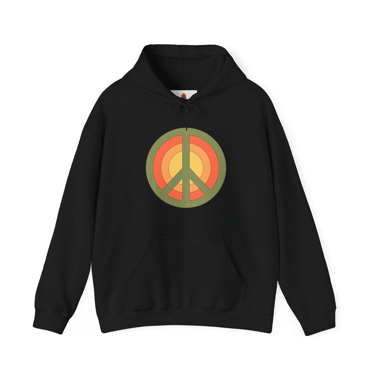 Retro Peace Sign Design Hoodie