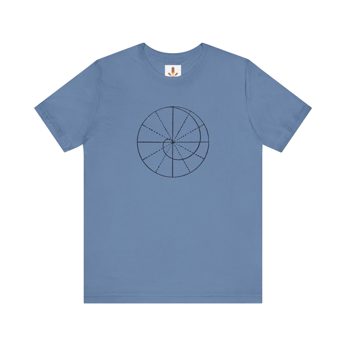 Spiral of Life in Circle Drawing T-shirt