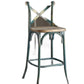 Antique Sky Oak Wooden Bar Chair