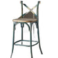 Antique Sky Oak Wooden Bar Chair