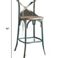 Antique Sky Oak Wooden Bar Chair