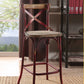 Antique Sky Oak Wooden Bar Chair
