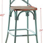 Antique Sky Oak Wooden Bar Chair