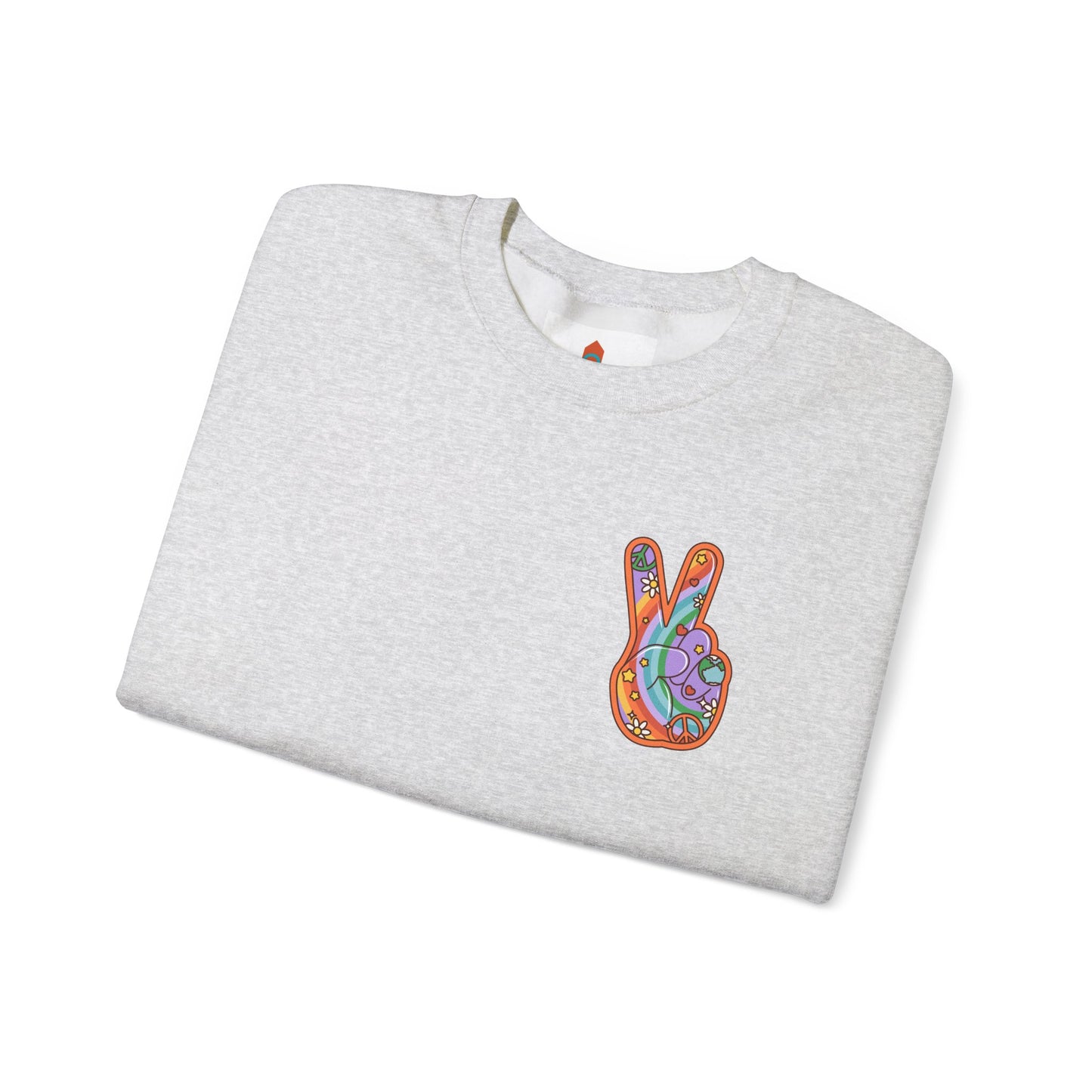 Hippie Peace Hand Sign Sweatshirt