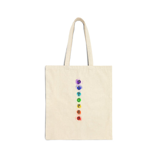 Seven Chakra Symbols Cotton Tote Bag