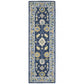 Navy & Blue Bohemian Wool Runner Rug