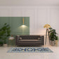 Navy & Blue Bohemian Wool Runner Rug